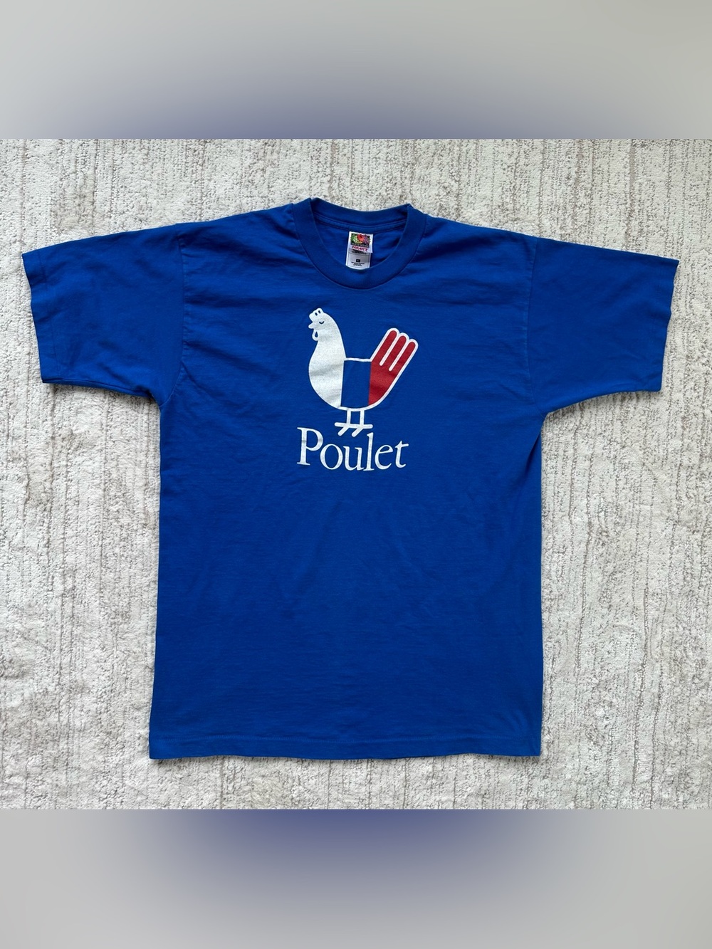 Poulet Chicken Vintage Shirt French XL Single Stitch